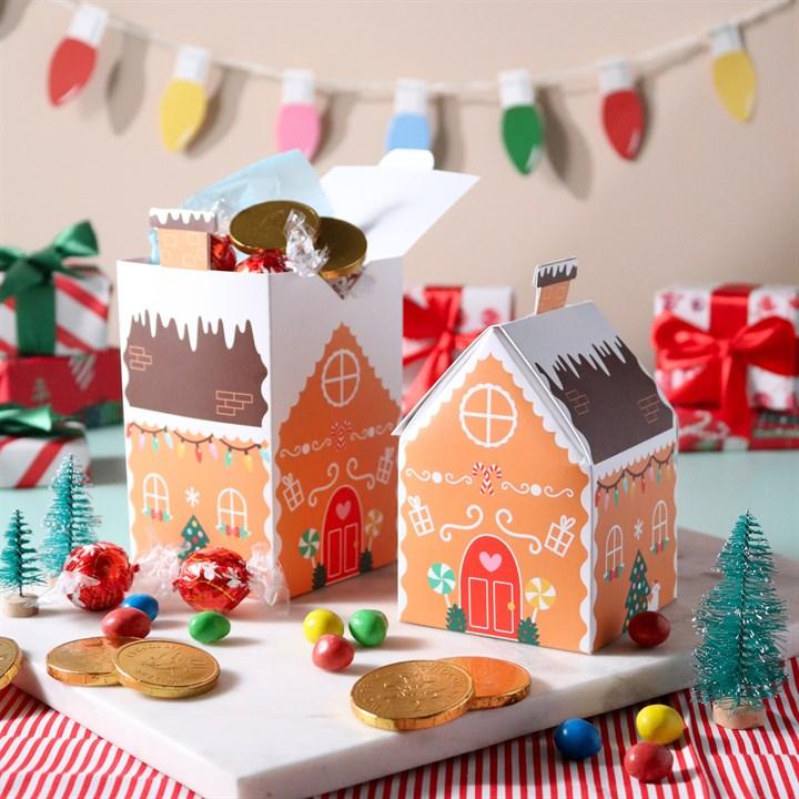 Pme 4 Christmas Treat Boxes - Gingerbread House