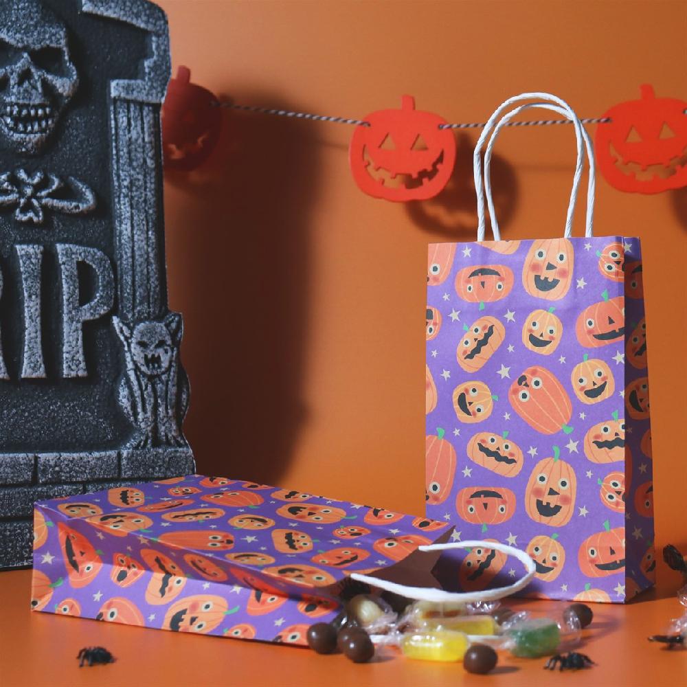 Pme 4 Halloween Paper Treat Bags - Pumpkin Party