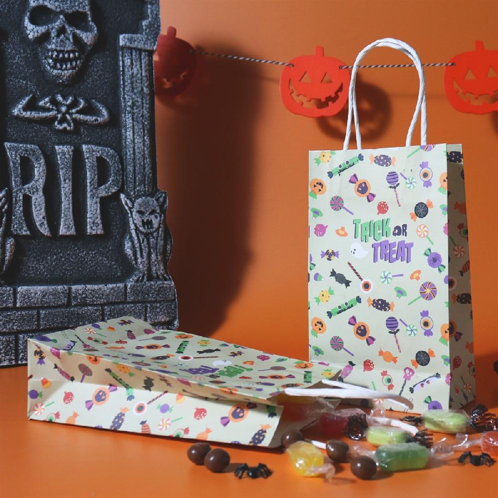 Pme 4 Halloween Paper Treat Bags - Trick Or Treat