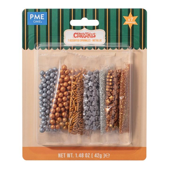 pme Assorted Metallic Sprinkles - 7 Pack (42g / 1.48oz)
