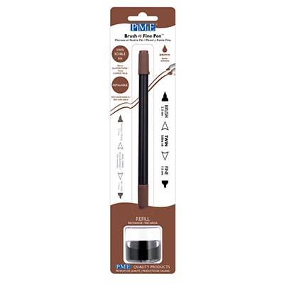 pme Brush & Fine Pen - Brown