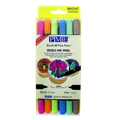 pme Brush & Fine Pen Set - Bright Set of 6
