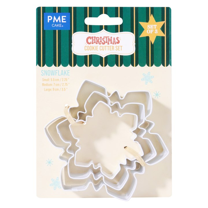 pme Christmas Cookie Cutter Set of 3 - Snowflakes