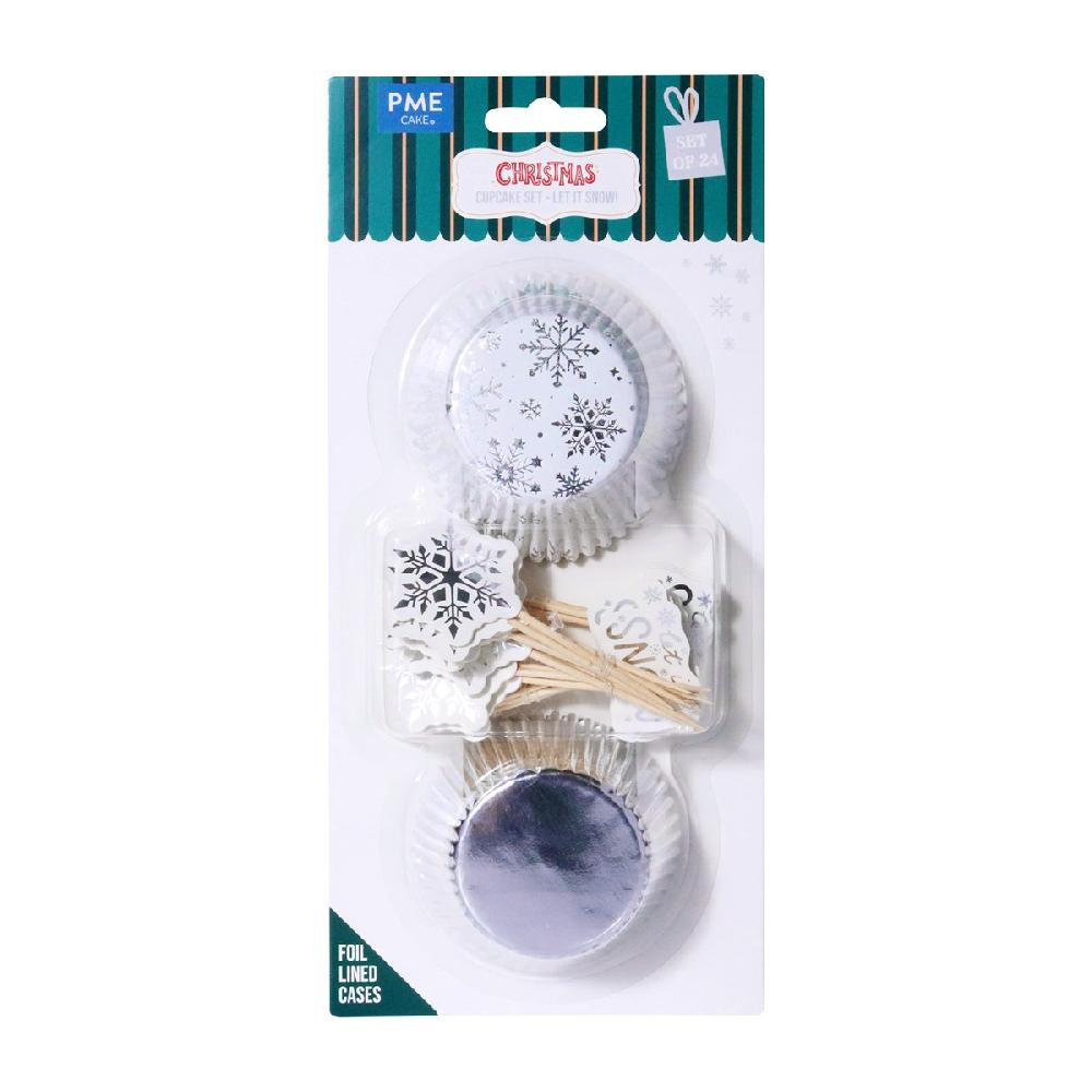 Pme Christmas Cupcake & Topper Set Of 24 - Let It Snow