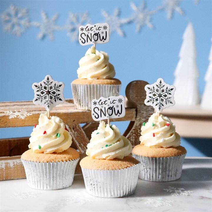 Pme Christmas Cupcake & Topper Set Of 24 - Let It Snow