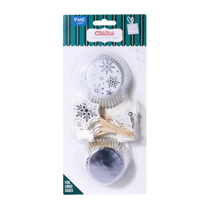 pme Christmas Cupcake & Topper Set of 24 - Let It Snow