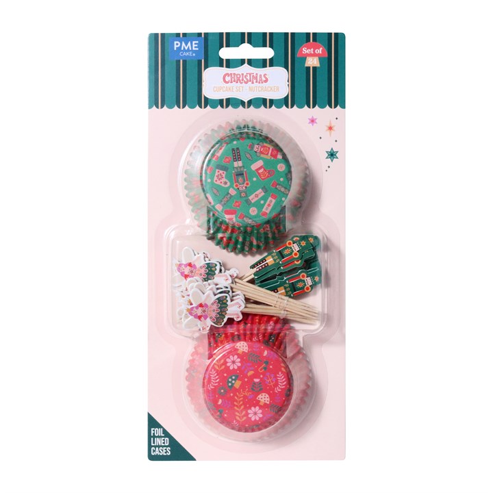 pme Christmas Cupcake & Topper Set of 24 - Nutcracker