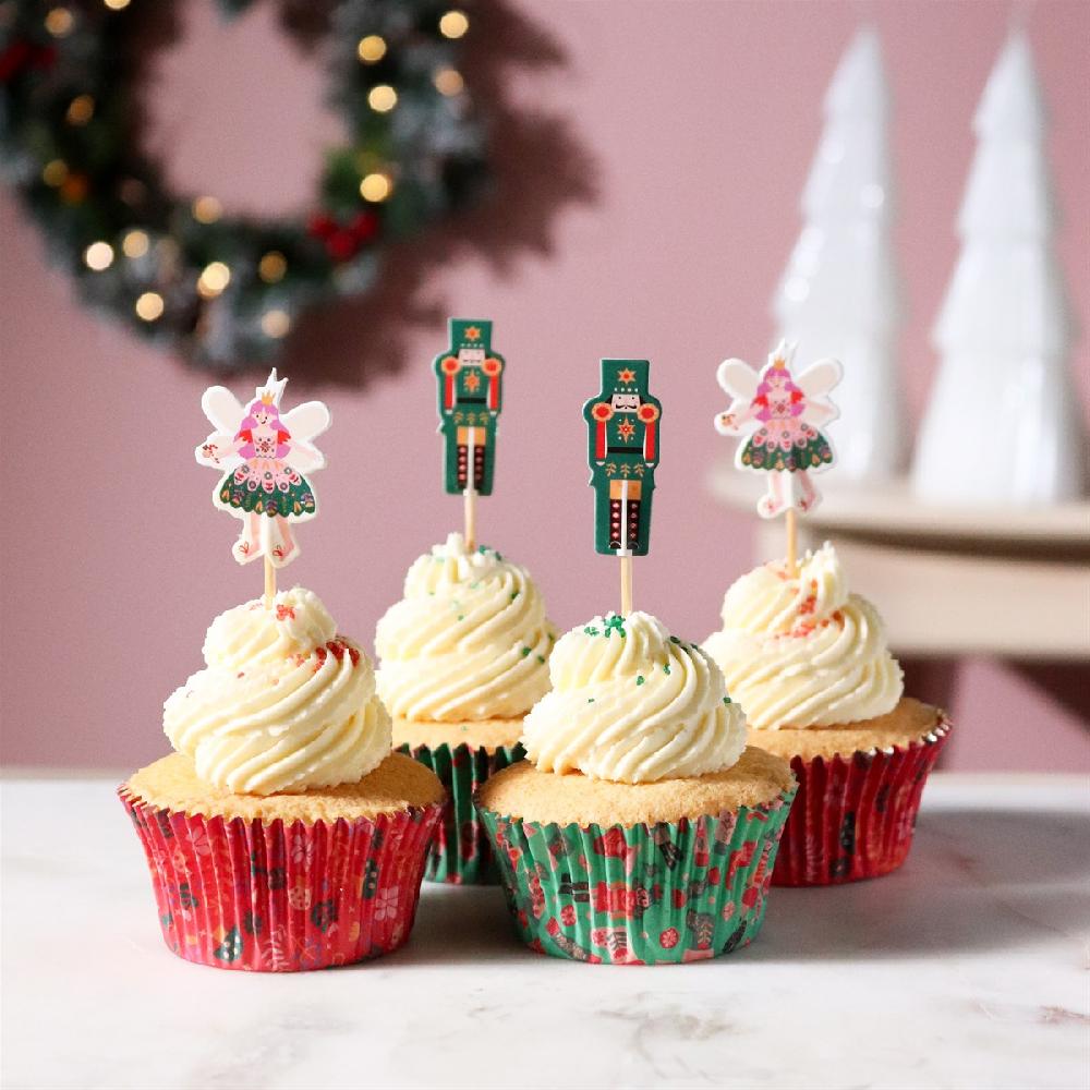 Pme Christmas Cupcake & Topper Set Of 24 - Nutcracker