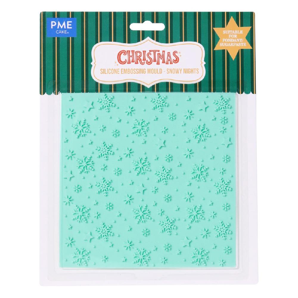 Pme Christmas Fondant Embossing Mould - Snowy Nights