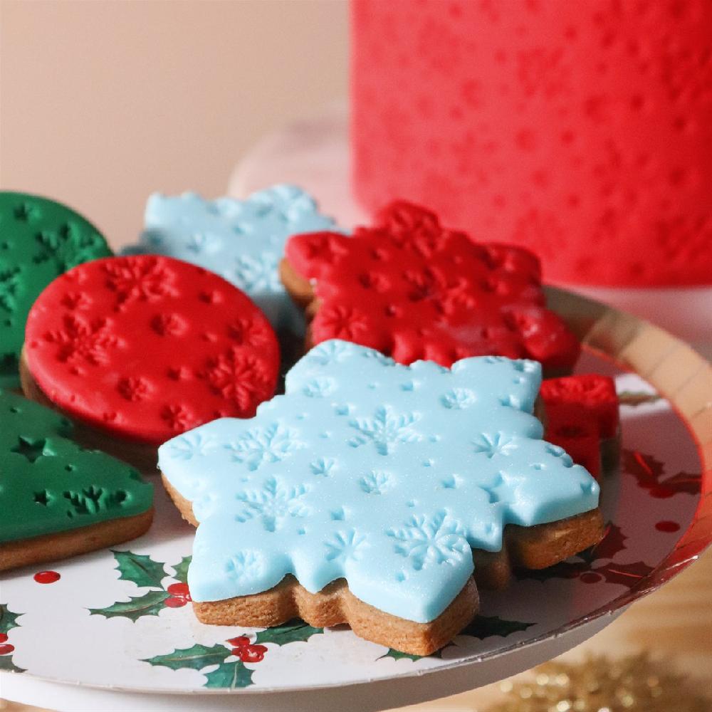 Pme Christmas Fondant Embossing Mould - Snowy Nights