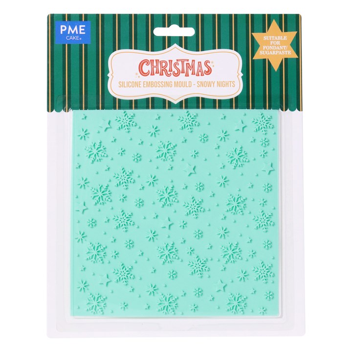 pme Christmas Fondant Embossing Mould - Snowy Nights