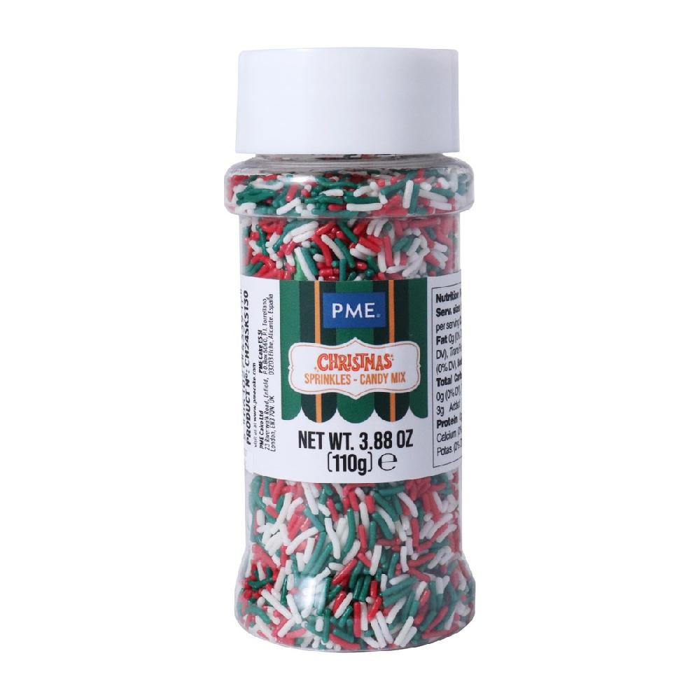 Pme Christmas Sprinkles - Candy Cane Mix (110g)