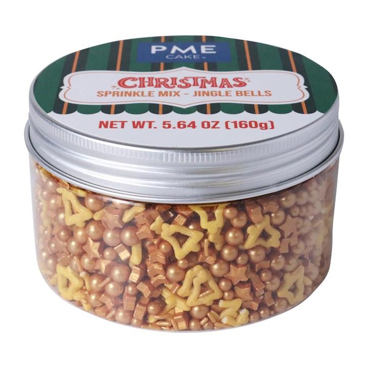 pme Christmas Sprinkles - Gold Jingle Bells (160g)