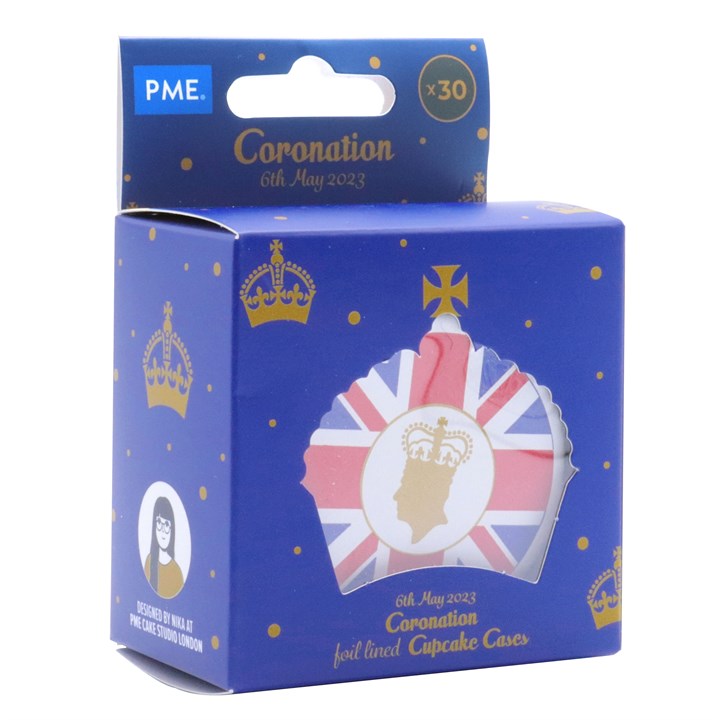 pme Coronation Foil Lined Cupcake Cases pk/30