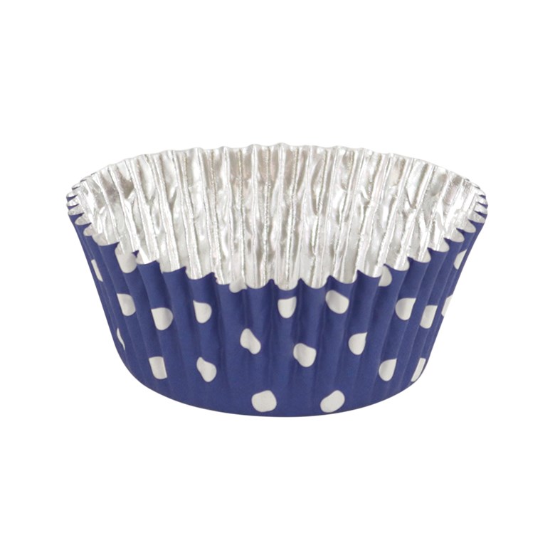 Pme Cupcake Cases Foil Lined - Blue Polka Dots Pk/30