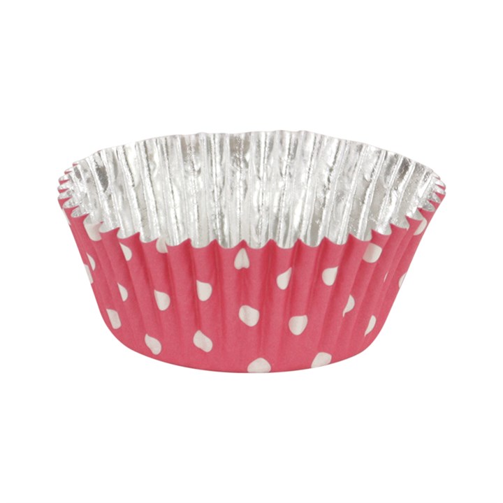 Pme Cupcake Cases Foil Lined - Pink Polka Dots Pk/30