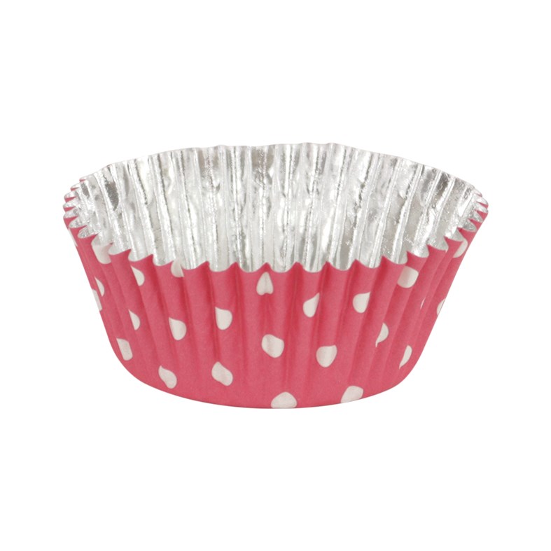 Pme Cupcake Cases Foil Lined - Pink Polka Dots Pk/30