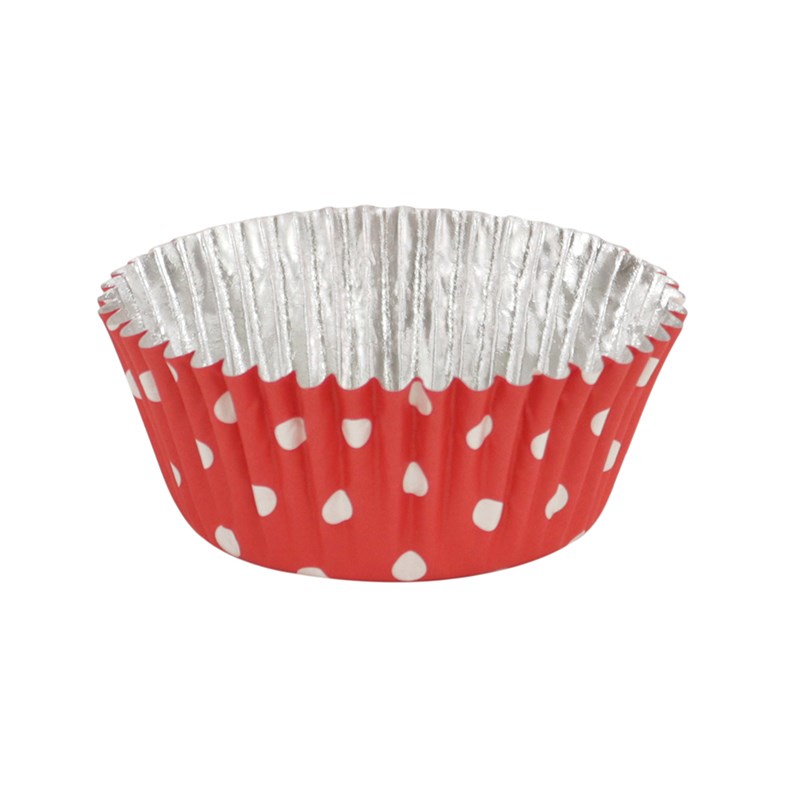 Pme Cupcake Cases Foil Lined - Red Polka Dots Pk/30