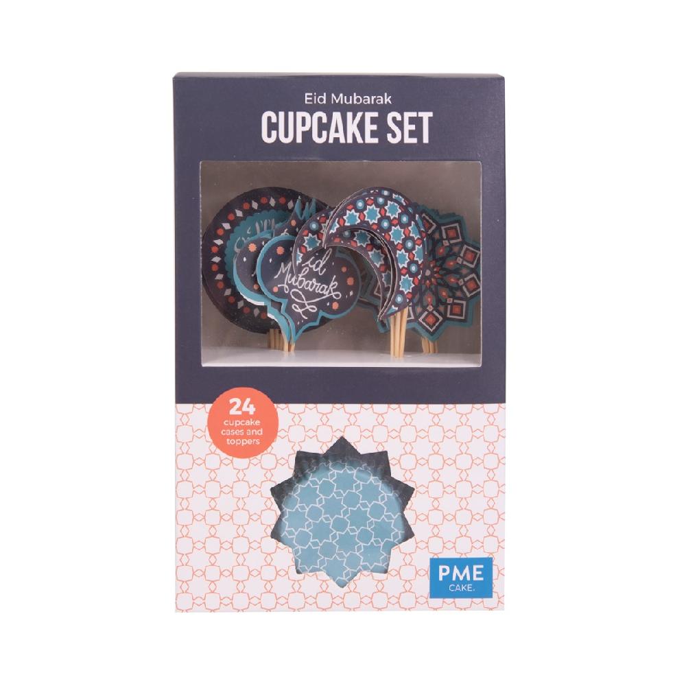 Pme Cupcake Set - Eid Mubarak (24 Cases And Toppers)