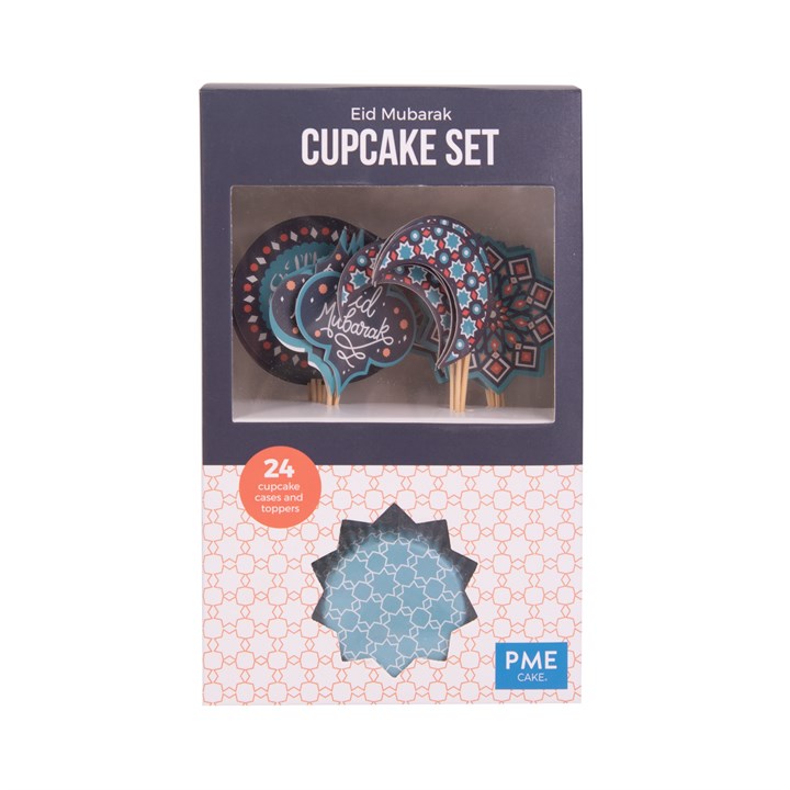 pme Cupcake Set - Eid Mubarak (24 Cases and Toppers)