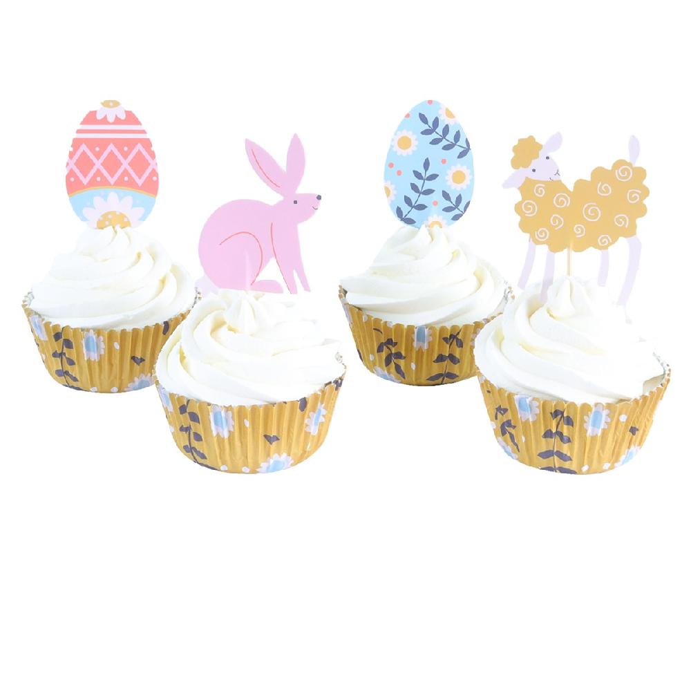 Pme Cupcake Set - Happy Easter (24 Cases And Toppers)