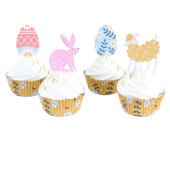 Pme Cupcake Set - Happy Easter (24 Cases And Toppers)