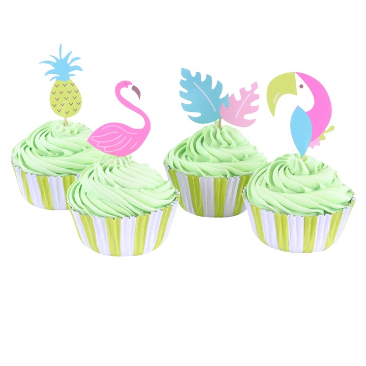Pme Cupcake Set - Tropical (24 Cases And Toppers)