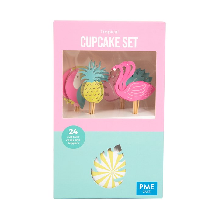 pme Cupcake Set - Tropical (24 Cases and Toppers)