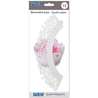 Pme Cupcake Wrappers - Cross White Pk/12