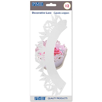 Pme Cupcake Wrappers - Dove White Pk/12