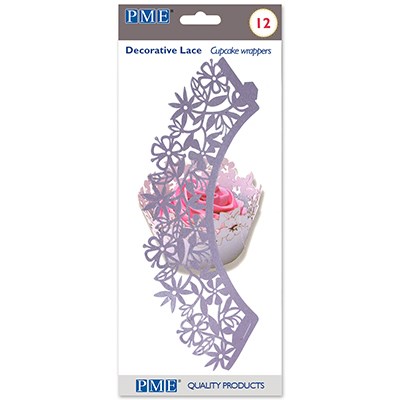 Pme Cupcake Wrappers - Floral Mauve Pk/12
