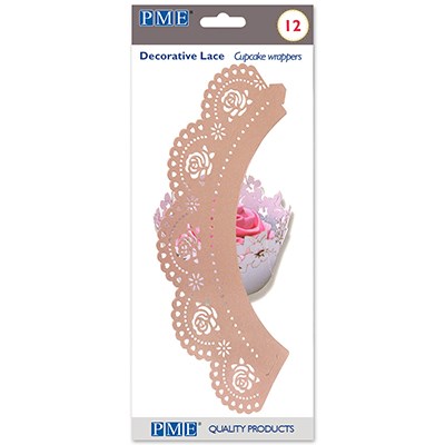 Pme Cupcake Wrappers - Pink Rose Pk/12
