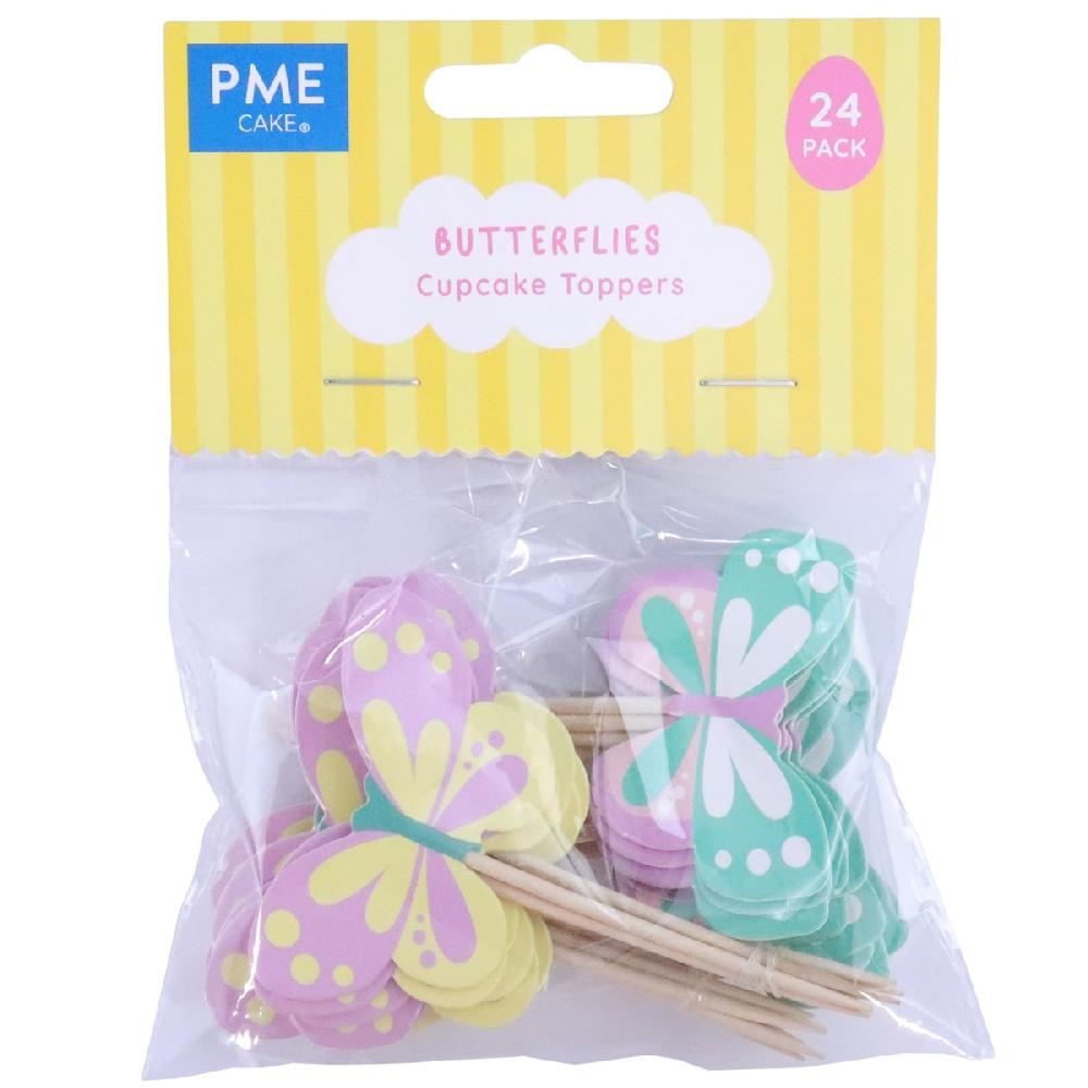 Pme Easter Cupcake Toppers - Butterflies (Pack Of 24)