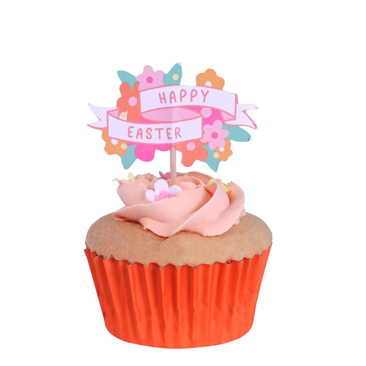 Pme Easter Cupcake Toppers - Happy Easter (Pack Of 24)
