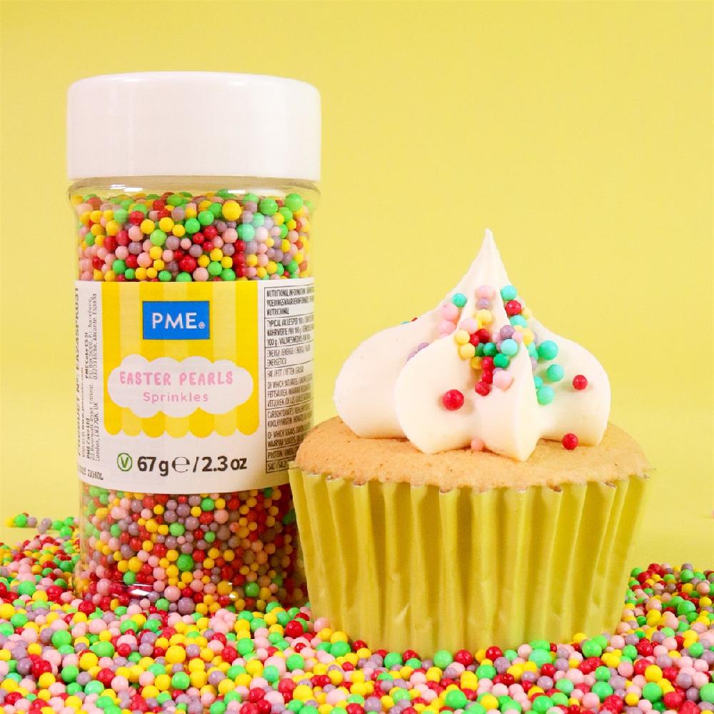 Pme Easter Sprinkles - Multicolour Mini Pearls (60g)
