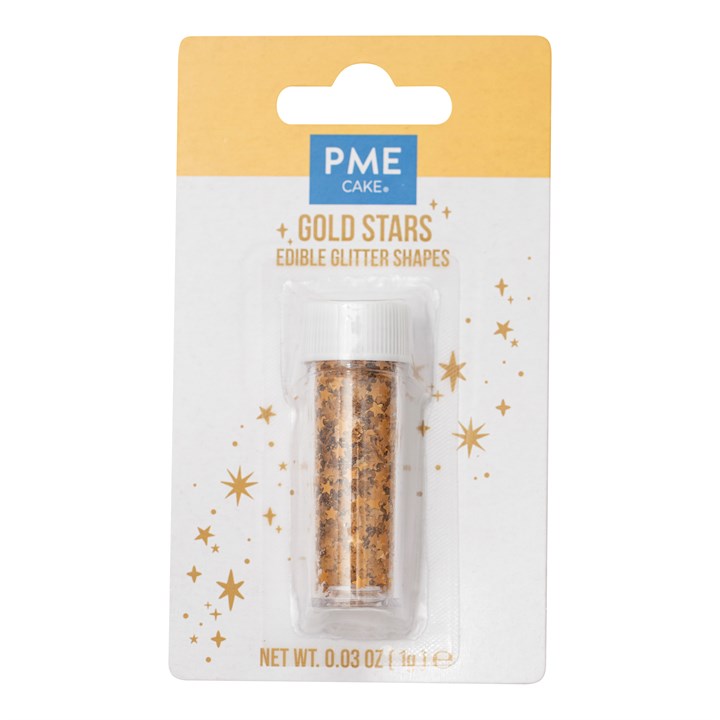 pme Edible Glitter Gold Star Shapes (1g / 0.03oz)