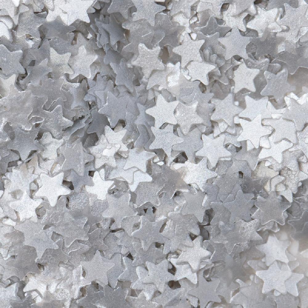 Pme Edible Glitter Silver Star Shapes (1g / 0.03oz)