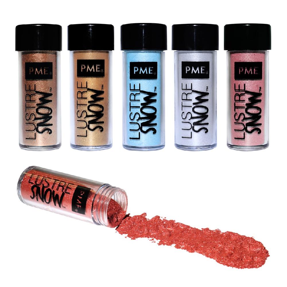 Pme Edible Lustre Snow - Various Colours - New Recipe