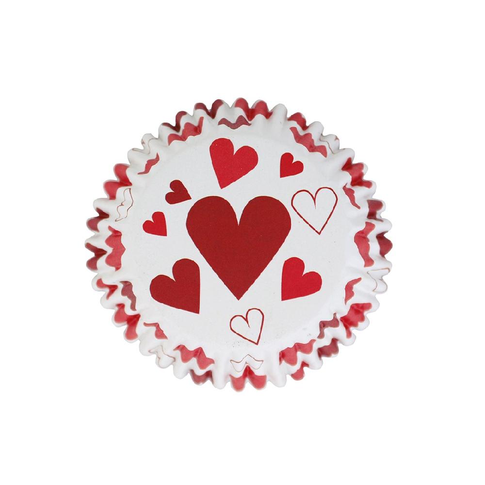 Pme Foil-lined Cupcake Cases (Pack Of 30) Red Hearts