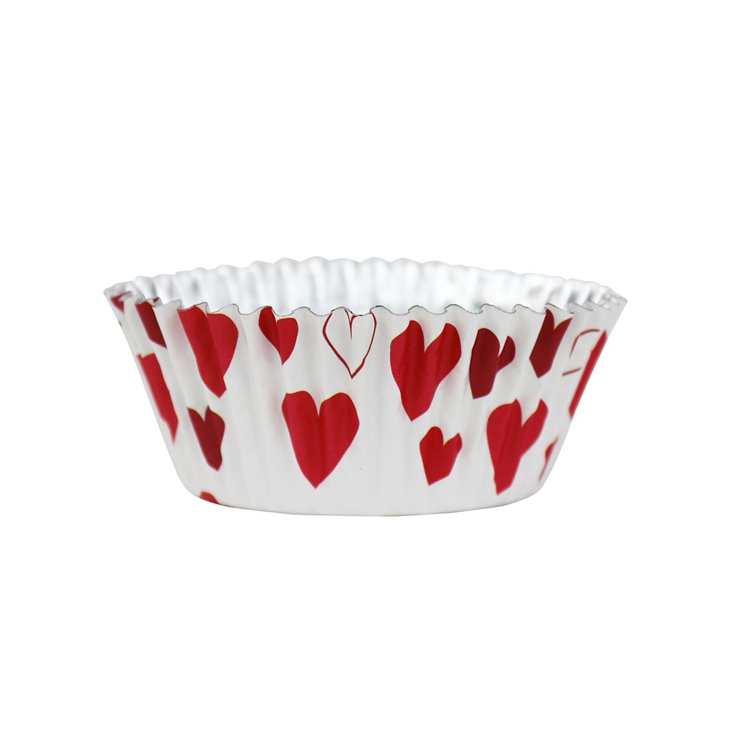 Pme Foil-lined Cupcake Cases (Pack Of 30) Red Hearts