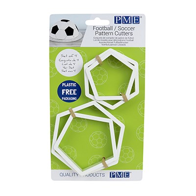 Pme Football/Soccer Ball Pattern Cutters Set Of 4