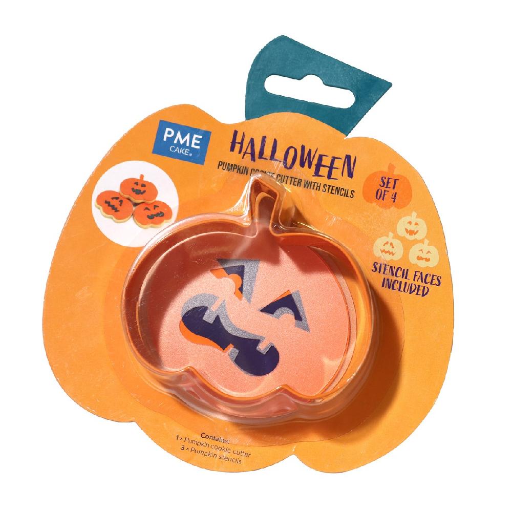 Pme Halloween Cookie Cutter & Stencils - Pumpkin