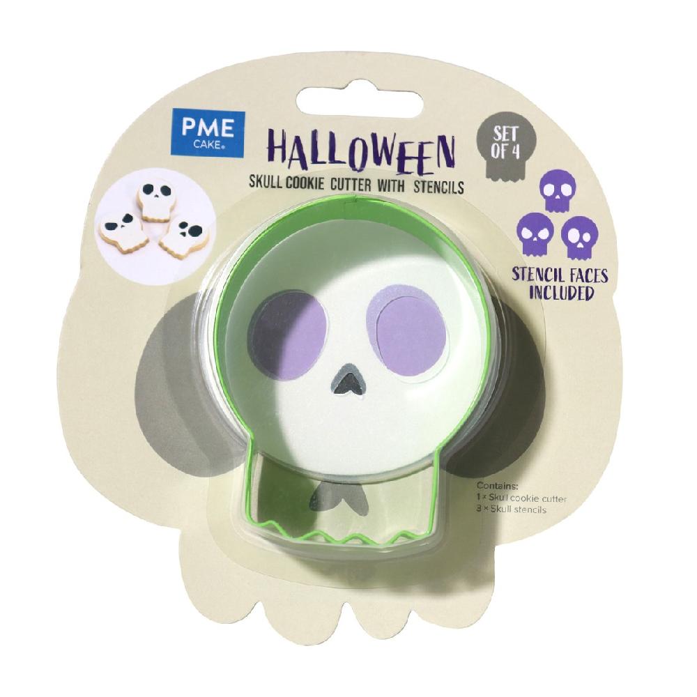 Pme Halloween Cookie Cutter & Stencils - Skull