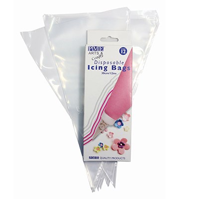 Pme Icing Bag - Disposable Clear Pk/12 (30cm / 12”)