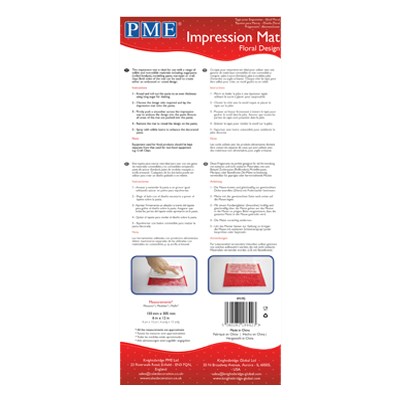 Pme Impression Mat - Floral (150 X 305mm / 6 X 12”)
