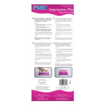 Pme Impression Mat - Polka Dot (150 X 305mm / 6 X 12”)