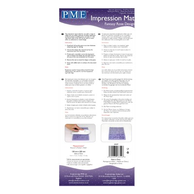 Pme Impression Mat - Rose Design (150 X 305mm / 6 X 12”)