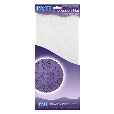 Pme Impression Mat - Rose Design (150 X 305mm / 6 X 12”)