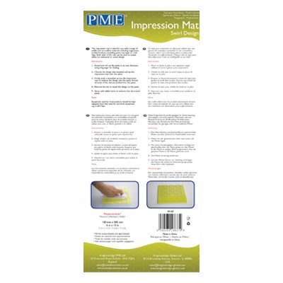 Pme Impression Mat - Swirl (150 X 305mm / 6 X 12”)