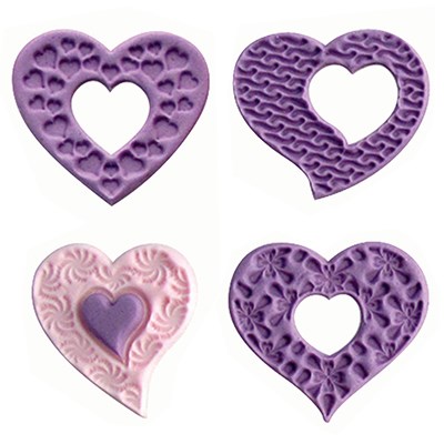 Pme JEM Novelty Cutters - Fantasy Hearts Set Of 4